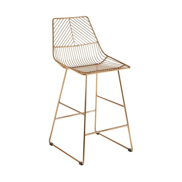 Scaun de bar auriu din metal District – Premier Housewares