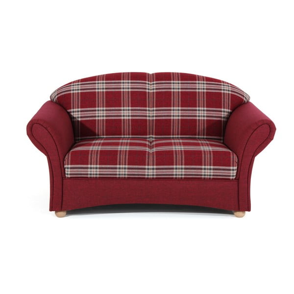 Canapea în carouri Max Winzer Corona, roșu, 151 cm
