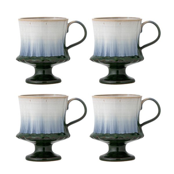 Căni albastre 4 buc. din gresie ceramică 250 ml Odile – Bloomingville