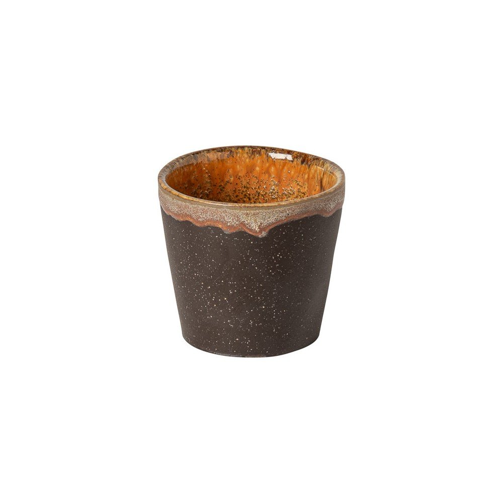 Ceașcă maro închis pentru espresso din gresie ceramică 70 ml Poterie – Casafina