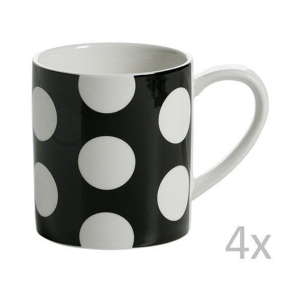 Cană Maxwell & Williams Polka Dot, negru