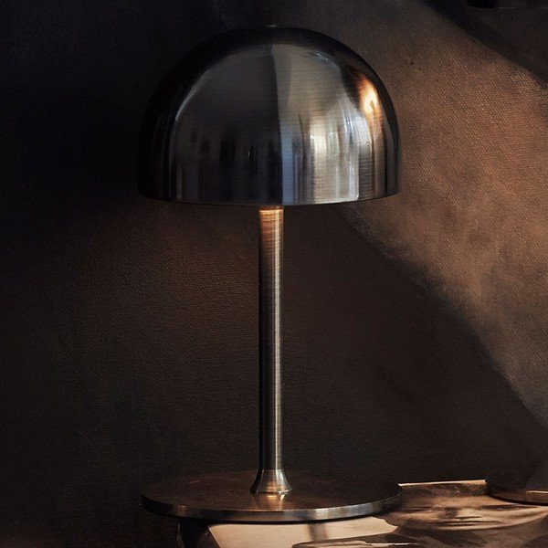 Veioză gri închis LED cu control prin telecomandă cu abajur din metal (înălțime 22 cm) Tim – Sirius-image-2