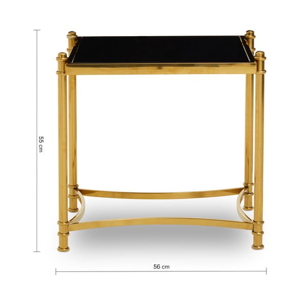 Măsuță auxiliară cu blat din sticlă 50x56 cm Ackley – Premier Housewares-image-1