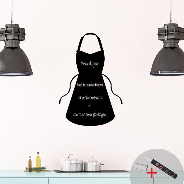 Set autocolant tip tăbliță de scris și marker Ambience Apron-image-1
