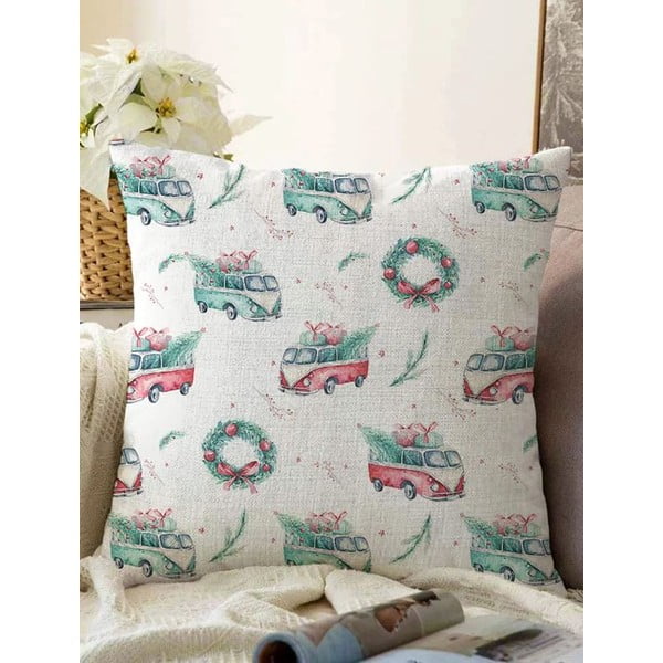 Față de pernă 43x43 cm  cu model de Crăciun – Mila Home