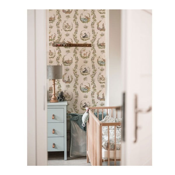 Tapet pentru copii din hârtie 100 cm x 280 cm Animals in the Circles – Dekornik-image-1