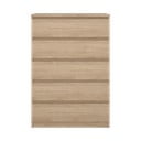 Comodă în culoare naturală cu aspect de lemn de stejar 77x111x50 cm Naia – Tvilum