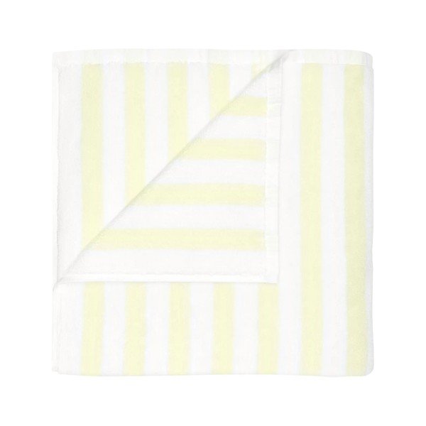 Prosop galben deschis/alb din bumbac organic din frotir 70x140 cm Arto – Blomus