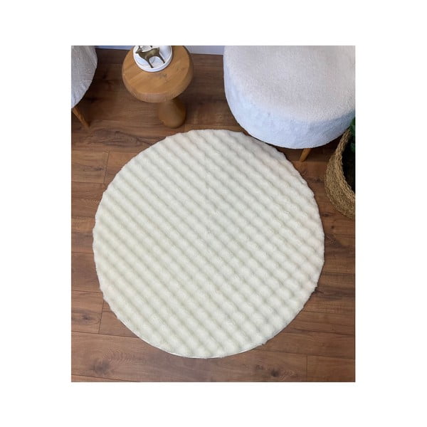 Covor crem lavabil rotund ø 120 cm Bubbly – Oyo Concept-image-2