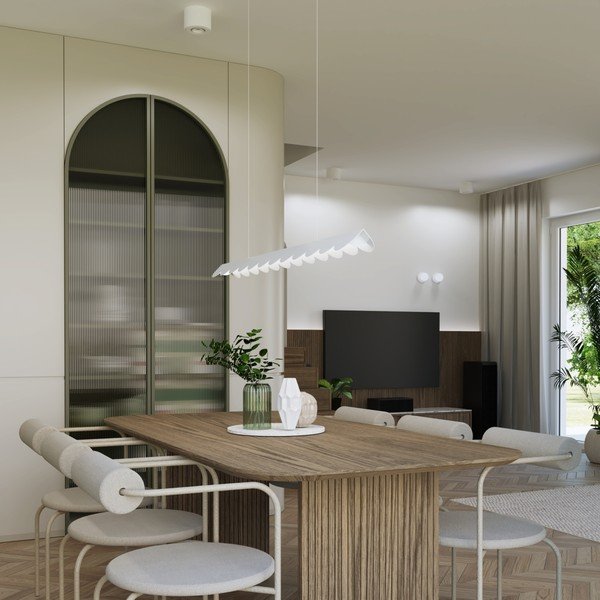 Lustră taupe LED din aluminiu BISCUIT – Thoro-image-2