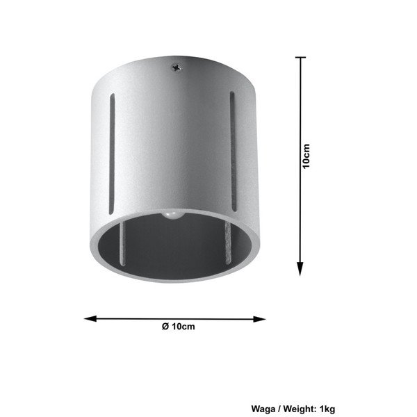 Plafonieră Sollux Vulco, gri -image-3