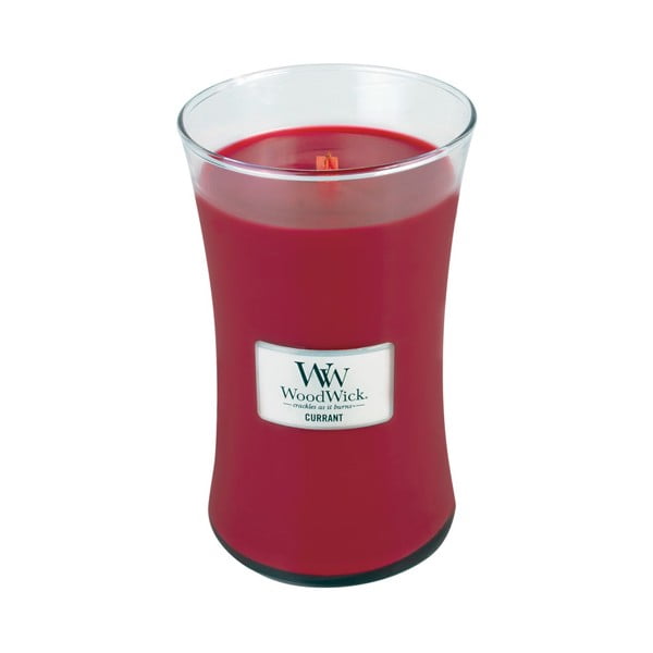Lumânare parfumată WoodWick, aromă de coacăze roșii, 130 ore