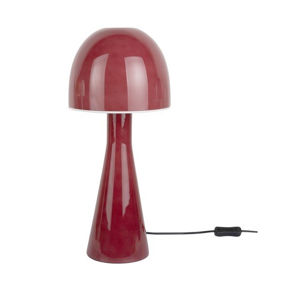 Veioză roșie cu abajur din sticlă (înălțime 45 cm) Bombin – Leitmotiv