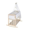 Pătuț leagăn cu spațiu de depozitare și baldachin 90x45 cm Liebhabär – Roba