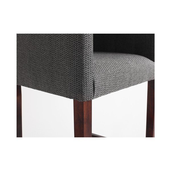 Scaun bar cu suport pentru brațe și picioare maro închis Custom Form Wilton, gri-image-4