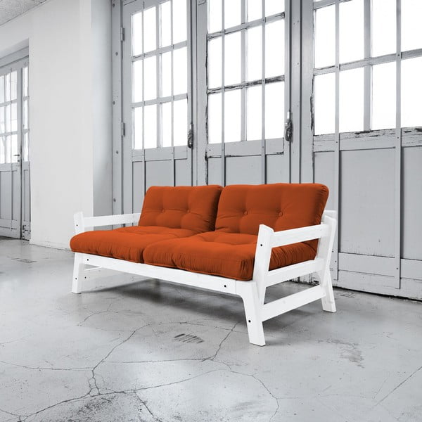 Canapea extensibilă Karup Step White/Orange