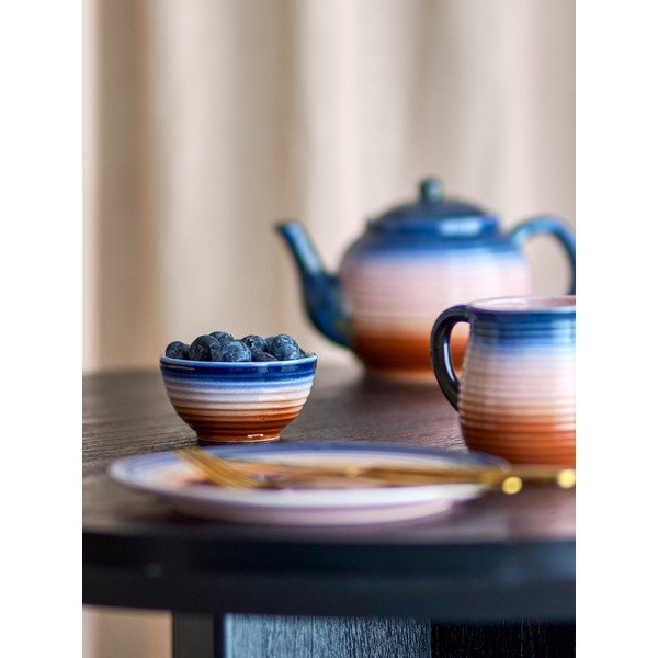 Boluri mici albastre/portocalii 4 buc. din ceramică 110 ml Tatum – Bloomingville-image-1