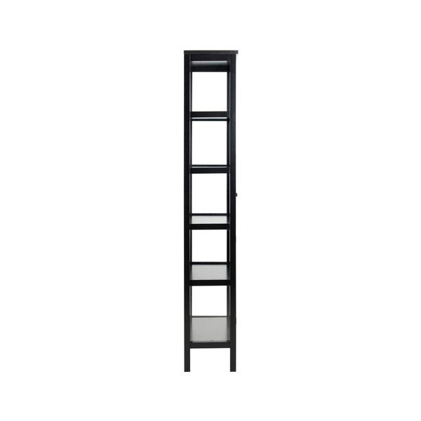 Vitrină Actona Eton, înălțime 210 cm, negru-image-4