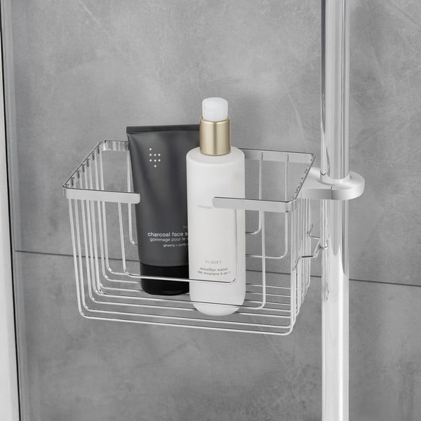 Raft pentru baie argintiu lucios autoadeziv din oțel inoxidabil Valognes – Wenko-image-2