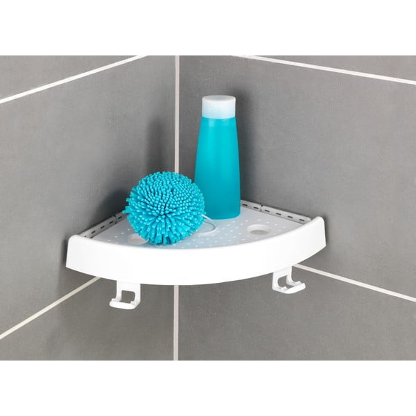 Raft pentru baie alb de colț autoadeziv din plastic Quick-Fit – Allstar-image-4