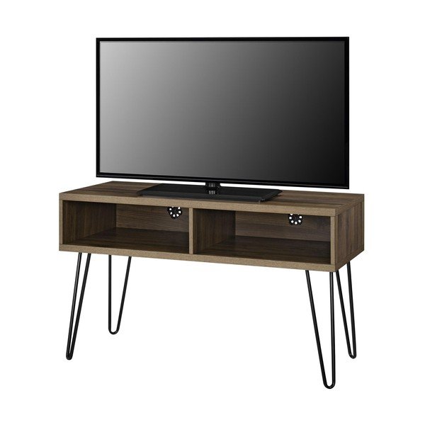 Comodă TV în culoare naturală cu aspect de lemn de nuc 107x63 cm Owen – Støraa-image-2