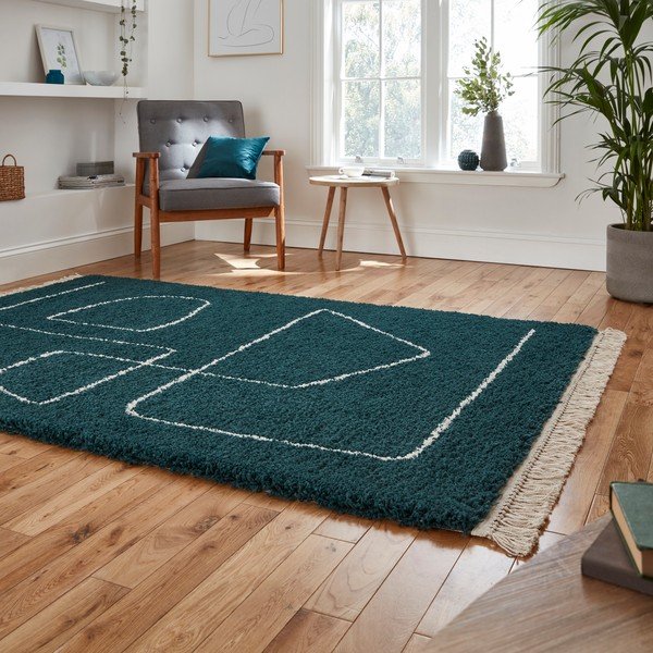 Covor Think Rugs Boho, 160 x 220 cm, verde-image-2