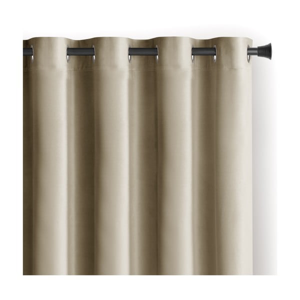 Draperie maro/bej dimout (semi-opacă) din catifea 140x245 cm Eyelets – Restilo