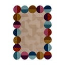 Covor bej țesut manual din lână 200x290 cm Mia Textured Scallop – Flair Rugs