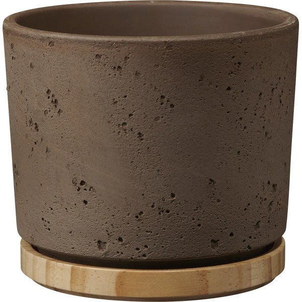 Ghiveci din ceramică Big pots, ø 16 cm, gri închis