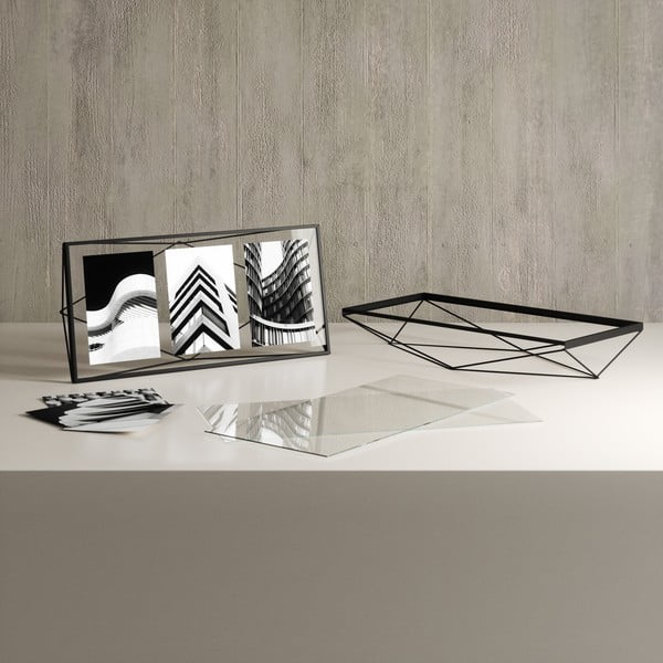 Ramă foto neagră de masă /de perete  din metal 48x23 cm Prisma – Umbra-image-4