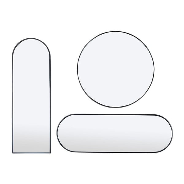 Oglindă rotundă de perete Bonami Essentials Layla, ø 80 cm, negru-image-3