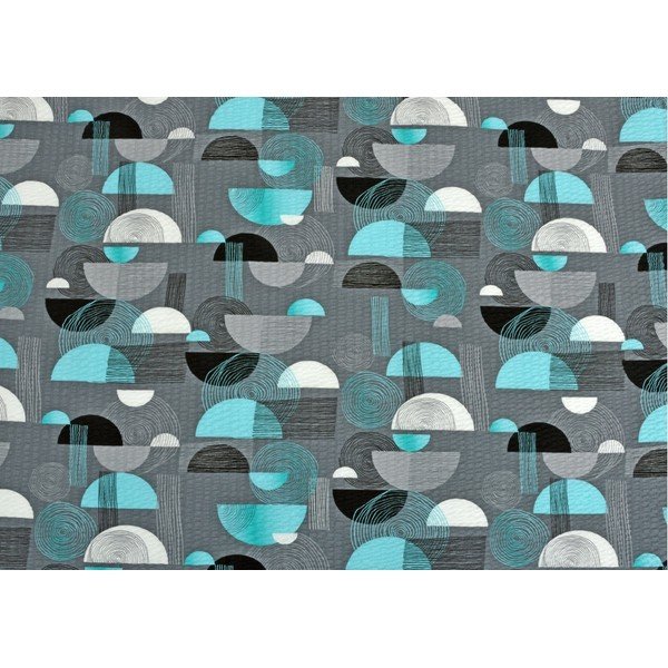 Lenjerie de pat gri/turcoaz din crep  pentru pat de o persoană/extinsă 140x220 cm Arch -image-1