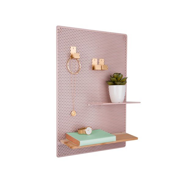 Avizier din metal PT LIVING Perky, 34,5 x 52,5 cm, roz deschis-image-3