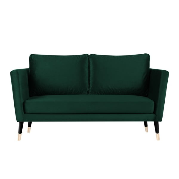 Canapea cu 3 locuri Paolo Bellutti Julia cu picioare negre, verde
