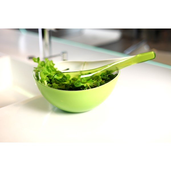 Tacâm pentru salată Vialli Design, alb - verde-image-3