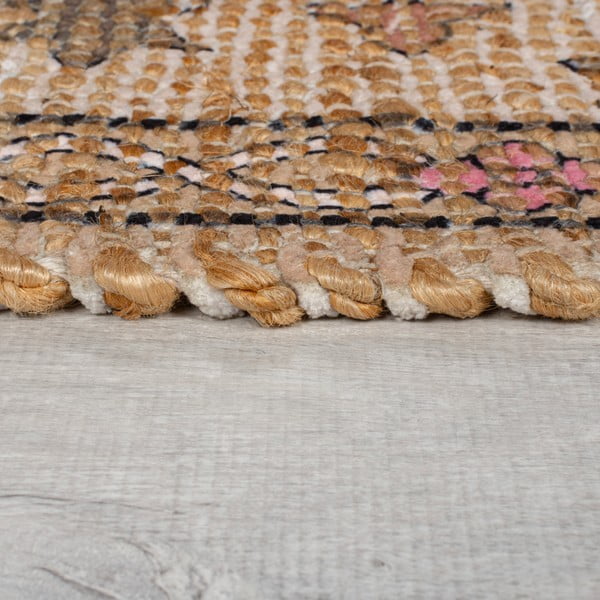 Covor în culoare naturală țesut manual din amestec de iută 200x290 cm Celine Jute Global – Flair Rugs-image-4