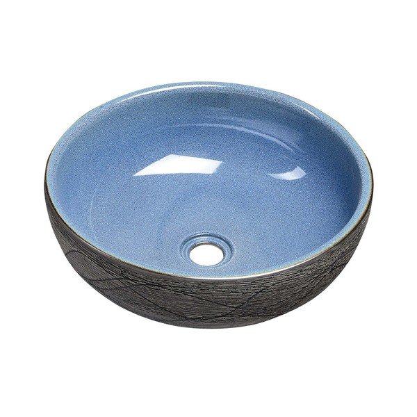 Chiuvetă albastră/gri rotundă din ceramică ø 41 cm Priori – Sapho