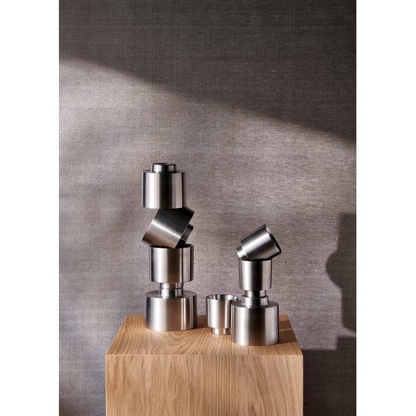 Cești argintii 2 buc. pentru espresso/cu perete dublu din oțel inoxidabil Makoto Steel – Blomus-image-2