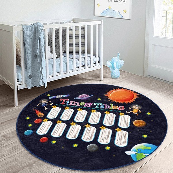 Covor pentru copii negru ø 80 cm Comfort – Mila Home-image-4