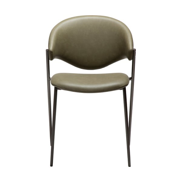 Scaun de dining kaki din imitație de piele Zone – DAN-FORM Denmark-image-1