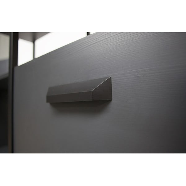 Raft din lemn cu 4 sertare BePureHome, negru-image-1