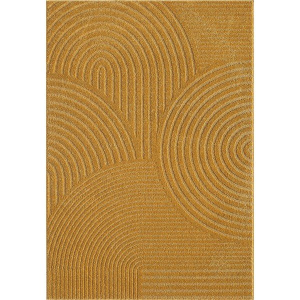 Covor galben ocru 200x290 cm Whirl – ESTE