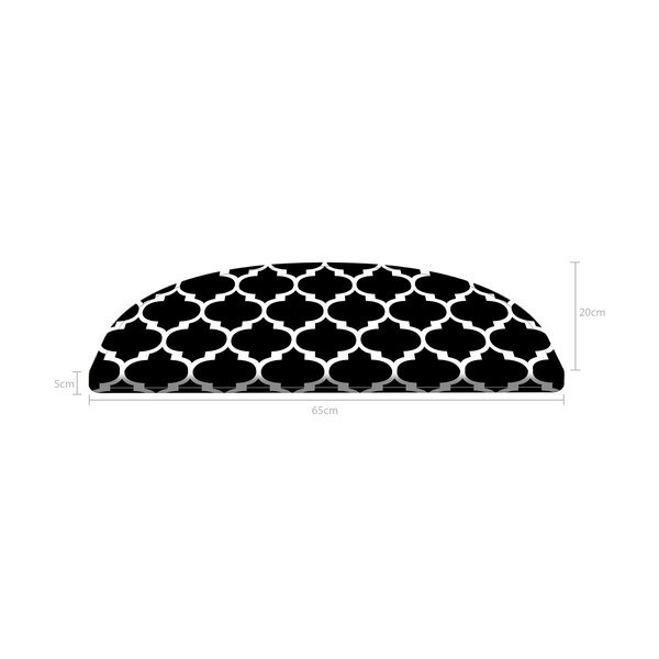 Set 16 covorașe pentru scări Vitaus Madalyon, 20 x 65 cm, negru-image-4