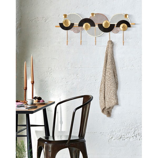 Cuier de perete Mauro Ferretti Art, auriu - negru-image-1