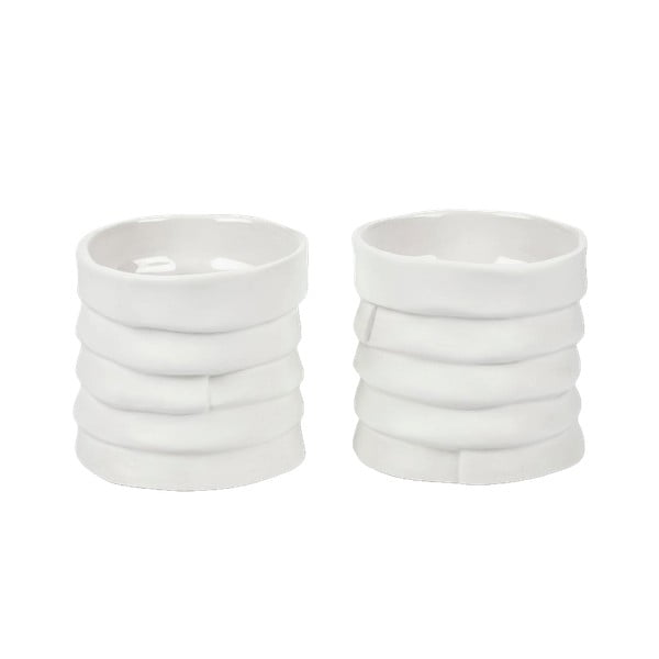 Sfeșnice 2 buc. din porțelan Ribbon – Mette Ditmer Denmark