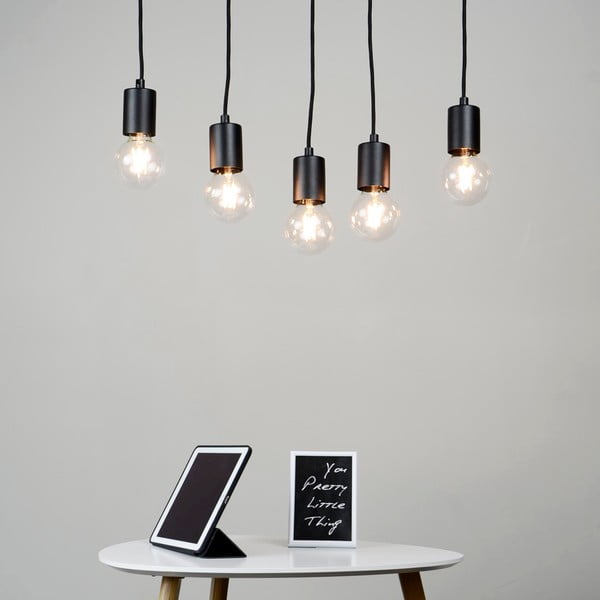 Corp de iluminat cu 5 cabluri Sotto Luce Cero Basic, negru-image-2