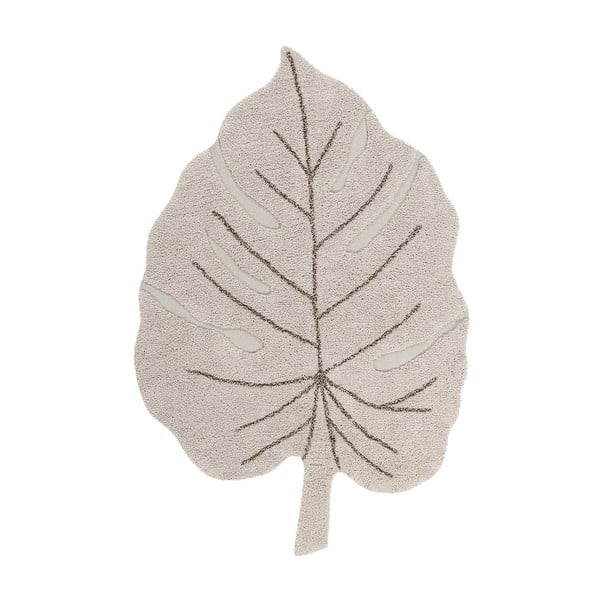 Covor pentru copii bej lavabil/țesut manual din bumbac 120x180 cm Monstera Natural – Lorena Canals