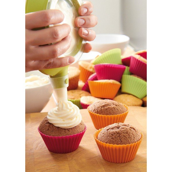 Set de forme pentru brioșe 12 buc. din silicon ø 7 cm – Lékué-image-2