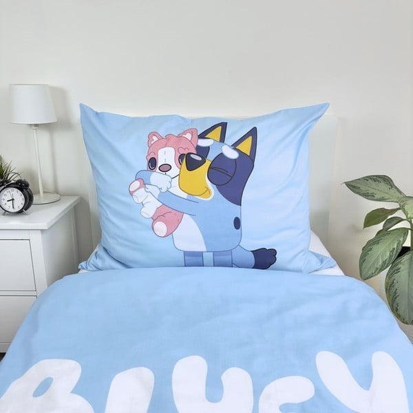 Lenjerie de pat pentru copii din bumbac pentru pat de o persoană 140x200 cm Bluey – Jerry Fabrics-image-4