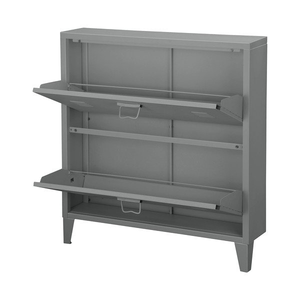 Pantofar gri cu deschidere înclinată din metal Salino – Støraa-image-4